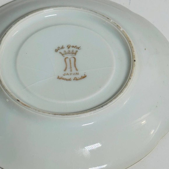 Old Gold Vintage Hand Painted Gilded Flower Teacup Made in Japan - Picture 3 of 4